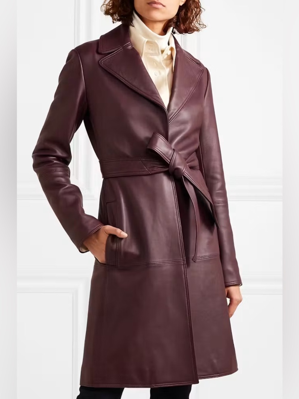 Theory Luxe Nappa Trench Coat